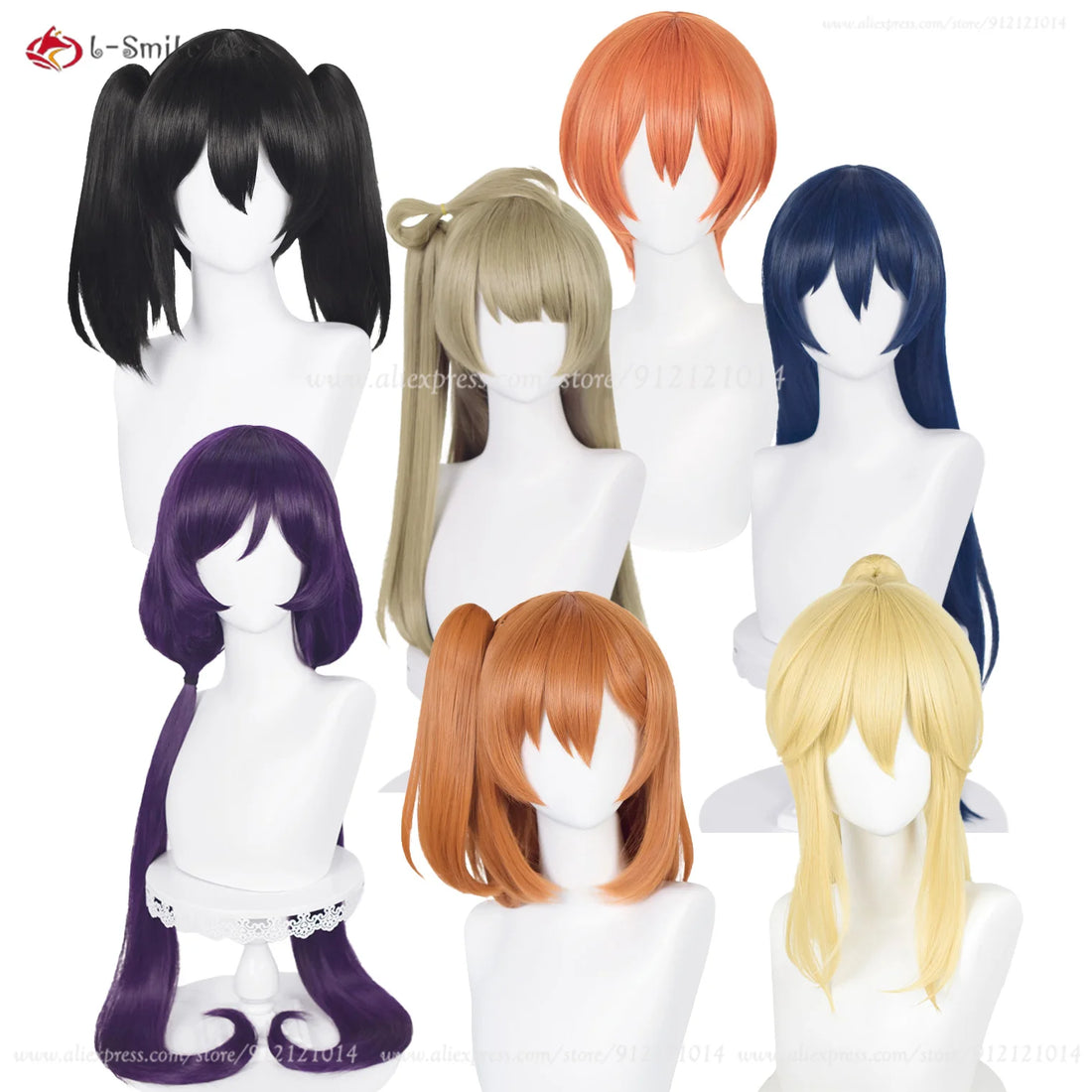 Anime Character Cosplay Wig - Heat Resistant Synthetic Hair Accessory