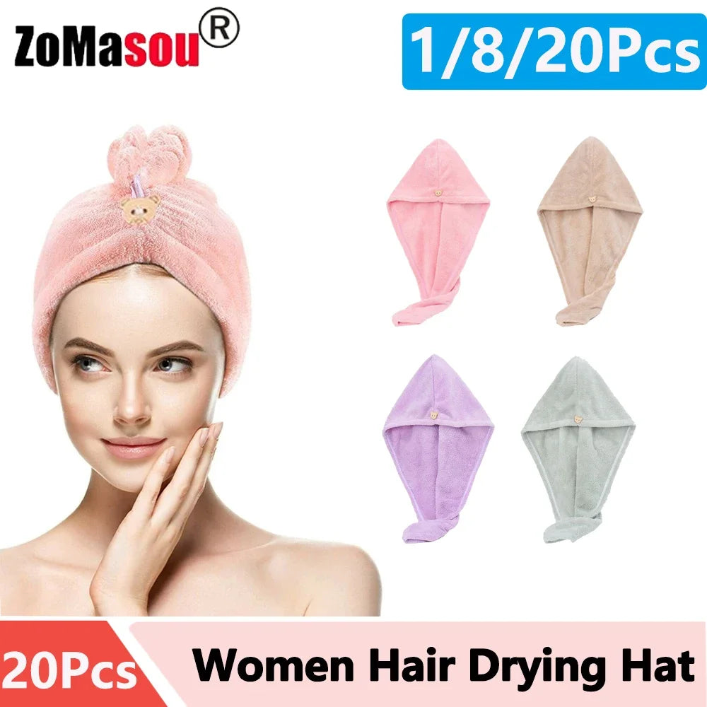 Microfiber Hair Towel - Quick-Dry &amp; Ultra Absorbent Hair Drying Wrap