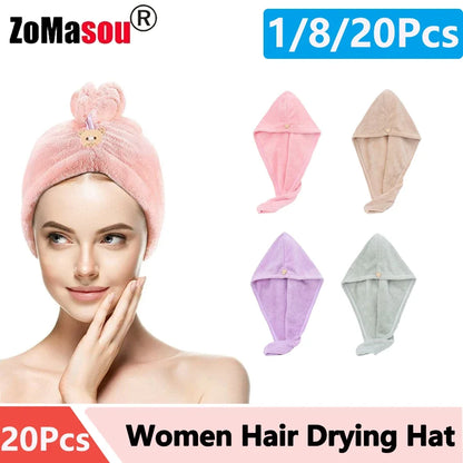 Microfiber Hair Towel - Quick-Dry &amp; Ultra Absorbent Hair Drying Wrap