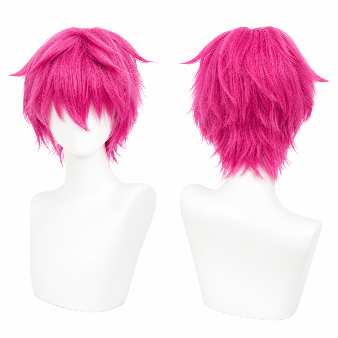 Manle Cos Heat Resistant Pink Anime Cosplay Wig - Short 30cm Hair